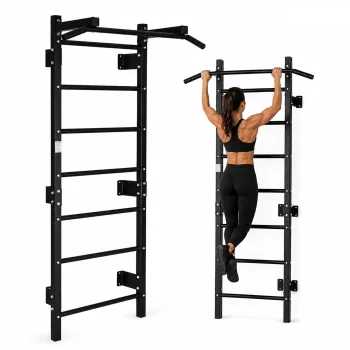 Vingrošanas siena ar pievilkšanās stieni MOVEPRO 228 cm, melna