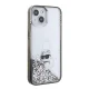 Karl Lagerfeld iPhone 15 Case Liquid Glitter Choupette, Transparent