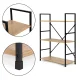 Modernhome LOFT koka un metāla grāmatplaukts, 3 plaukti