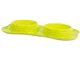 Double Bowl for Dogs and Cats 2 x 0.4L, Green