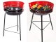 Charcoal round grill for garden and camping, portable, 32 cm