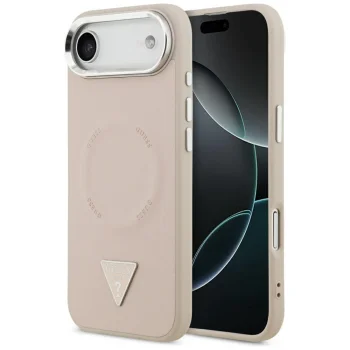 Чехол Guess Triangle Logo MagSafe для iPhone Air, Розовый