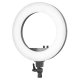 Activeshop 18\" 48W LED gredzenveida lampa ar statīvu, melna