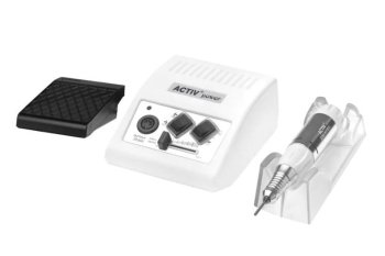 Manikīra un pedikīra aparāts, nagu frēze Activ Power JD500 35 W, balta, ar pēdas pedāli