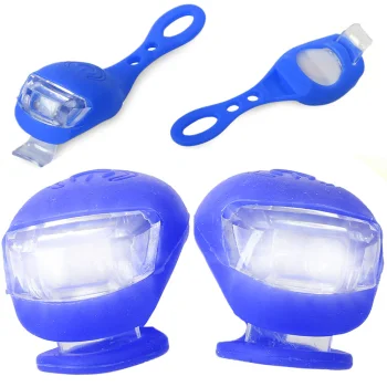 Силиконовые велосипедные фонари 2 LED, 2 шт., синие