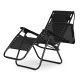 MultiGarden ZRL009-R BLACK Garden and Beach Sun Lounger with Canopy, Black