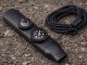 5-in-1 Survival Whistle with Compass Flashlight Thermometer, Black