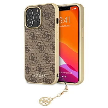 Чехол Guess 4G Charms Collection для iPhone 13 Pro / 13, коричневый