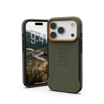 Чехол UAG Civilian MagSafe для iPhone 17 Pro — оливковый и оранжевый