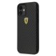 Чехол Ferrari для iPhone 12 mini On Track Real Carbon, черный