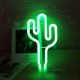 Decorative LED Neon Cactus Lamp, Green