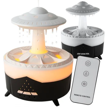 Gaisa mitrinātājs un aromāta difuzors ar LED apgaismojumu, UFO dizains, 350ml