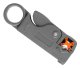 Compact coaxial cable insulation stripper, grey