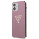 Apple iPhone 12 mini 5.4\'\' Guess Metallic Collection Case Cover (GUHCP12SPCUMPTPI), Pink