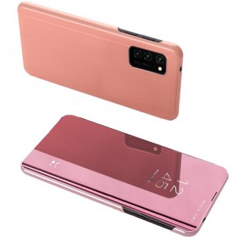 Samsung Galaxy A52 (SM-A525F/DS) / A52s (SM-A528B) Clear View Case Cover, Pink | Telefona Vāciņš Maciņš Grāmatiņa
