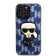 Karl Lagerfeld iPhone 13 Pro Max vāciņš Monogram Ikonik Patch Zils