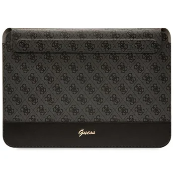 Guess 4G Stripe Metal Logo klēpjdatora maciņš līdz 14", melns