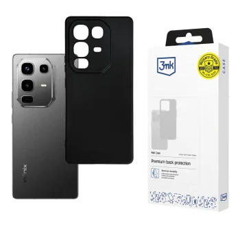 Vāciņš 3mk Matt Case Infinix Note 50 Pro tālrunim, matēts melns