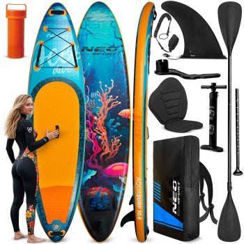 Piepūšamais SUP Dēlis, Neo-Sport Aquasurf 170204, 320x84x15 cm