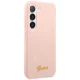Чехол Guess для Samsung Galaxy S23+ Silicone Script Metal Logo, розовый