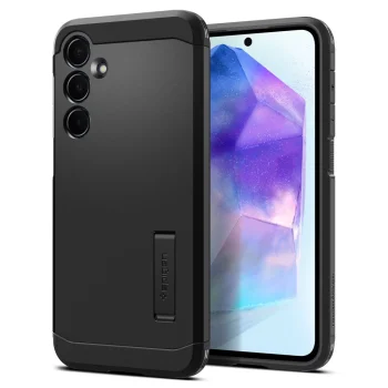 Samsung Galaxy A55 ( SM-A556B/DS ) Spigen Tough Armor Case Cover, Black | Telefona Vāciņš Maciņš Maks Apvalks...