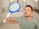 Electric Fly Swatter with LED Flashlight, 51x21 cm