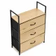 ModernHome skapītis ar 3 auduma atvilktnēm, 59 cm