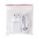 Samsung EP-TA50EWE 8W USB-A sienas lādētājs ar MicroUSB kabeli ECB-DU4AWE (Bulk – nomaiņas iepakojums) – balts