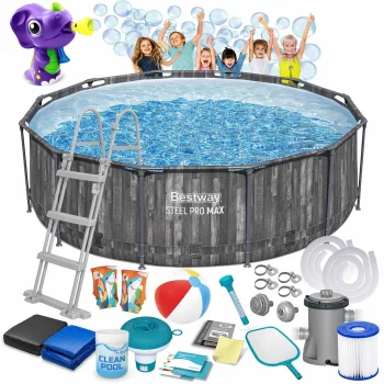 Bestway 5614X karkasa baseina komplekts 18-in-1 366x100 cm + burbuļu mašīna