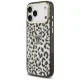 Чехол Guess IML Leopard Glitter Triangle MagSafe для iPhone 17/18 Pro Max, черный