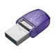 USB zibatmiņa Kingston DT microDuo 3C 64GB USB-C USB-A, violeta