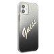 Guess iPhone 12 mini Case Glitter Gradient Script, Black