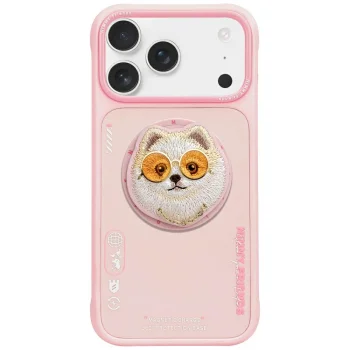 Nimmy iPhone 17 Pro Max vāciņš Glasses Cool Dog MagSafe, rozā