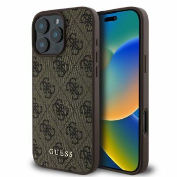 Guess 4G Classic Case for iPhone 16 Pro - Brown