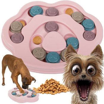 Interactive Dog Puzzle Toy, Treat Dispensing Brain Game for Enrichment