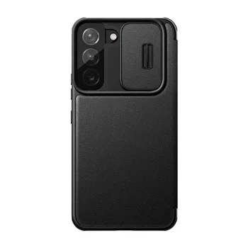 Samsung Galaxy S22+ Plus 5G (SM-S906) Nillkin Qin Leather Pro Book Cover Case, Black | Чехол для...