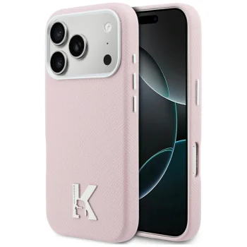 Karl Lagerfeld Karl Head Logo MagSafe чехол для iPhone 17 Pro – розовый