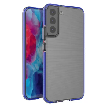 Vāciņš Samsung Galaxy S22+ (S22 Plus) Spring Case, 1 mm, ar rāmi, tumši zils