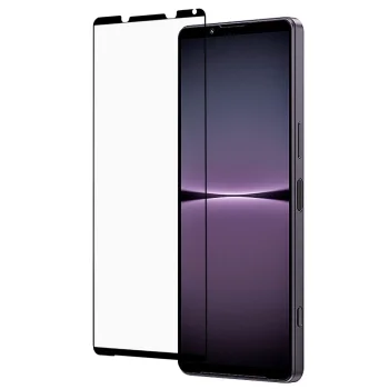 5D Защитное Стекло для Sony Xperia 1 IV, Черное Закруглённое (Tempered Glass)