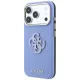 Чехол Guess Grained & Big Resin Logo для iPhone 18 Pro Max / 17 Pro Max, синий