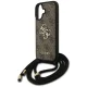 Чехол Guess 4G Big Logo Cord Strap Crossbody для iPhone 17, коричневый