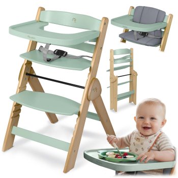 Nukido Timo koka barošanas krēsliņš – regulējams un augošs krēsls bērniem