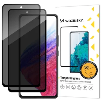Защитное стекло Wozinsky Privacy Glass для Xiaomi Redmi Note 14S, 9H, 2 шт., черное