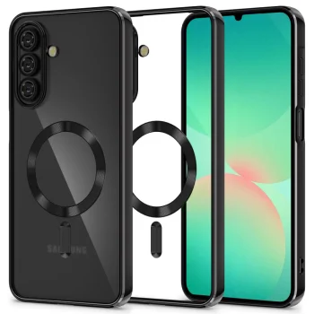 Tech-Protect Samsung Galaxy A26 5G vāciņš MagFlex MagSafe, caurspīdīgs / melns
