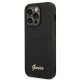 Guess iPhone 14 Pro Case Glitter Script, Black