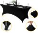 Elastīgs galda pārvalks banketu galdam MultiGarden 240 cm 8FT, melns