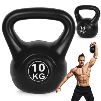 Kettlebell 10 кг ModernHome для силовых и функциональных тренировок, черный