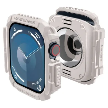 Чехол Spigen Rugged Armor для Apple Watch 10 46mm, бежевый