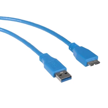 Maclean MCTV-586 USB 3.0 kabelis, USB-A uz Micro USB-B, 0.5 m, zils