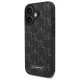 Karl Lagerfeld iPhone 16 Case Leather Monogram Metal Logo MagSafe, Black